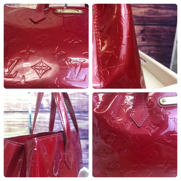 Louis Vuitton Red Vernis Wilshire PM Bag - Picture 4 of 8